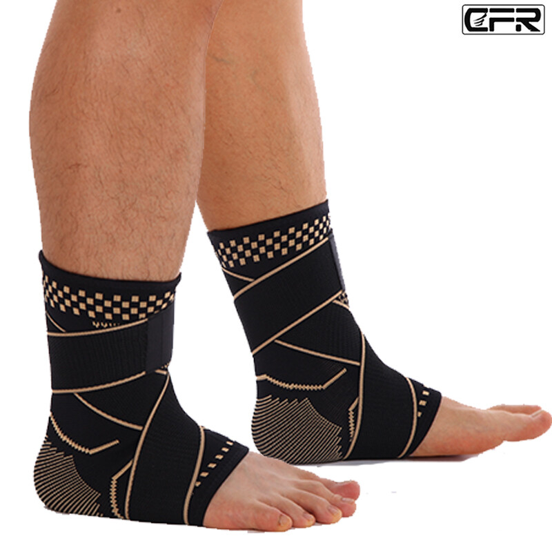 Copper Ankle Brace Support Compression Sleeve Foot Socks Fasciitis Pain Relief