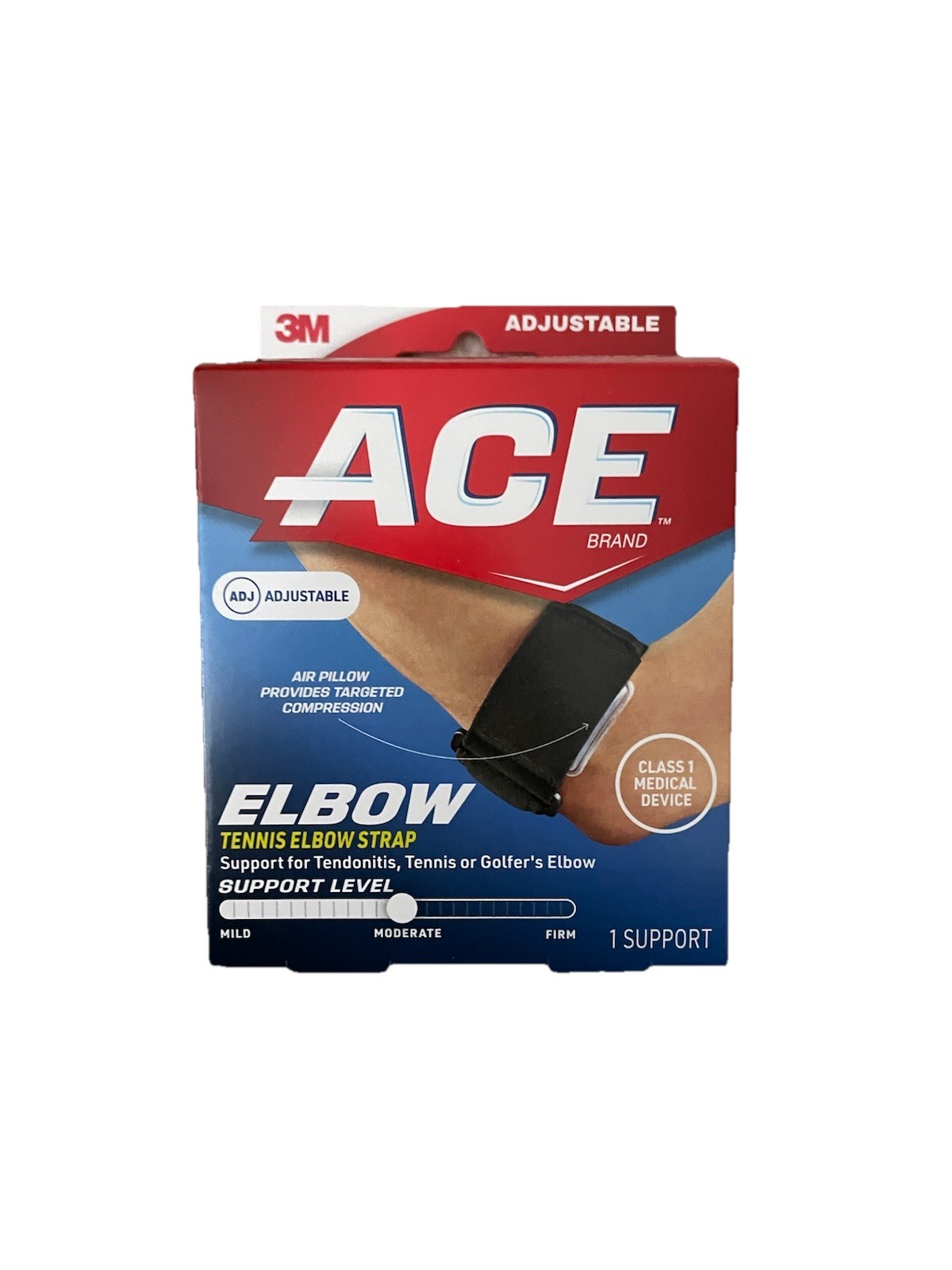 3M, Ace Tennis Elbow Support Moderate Adjustable 7”-13” New