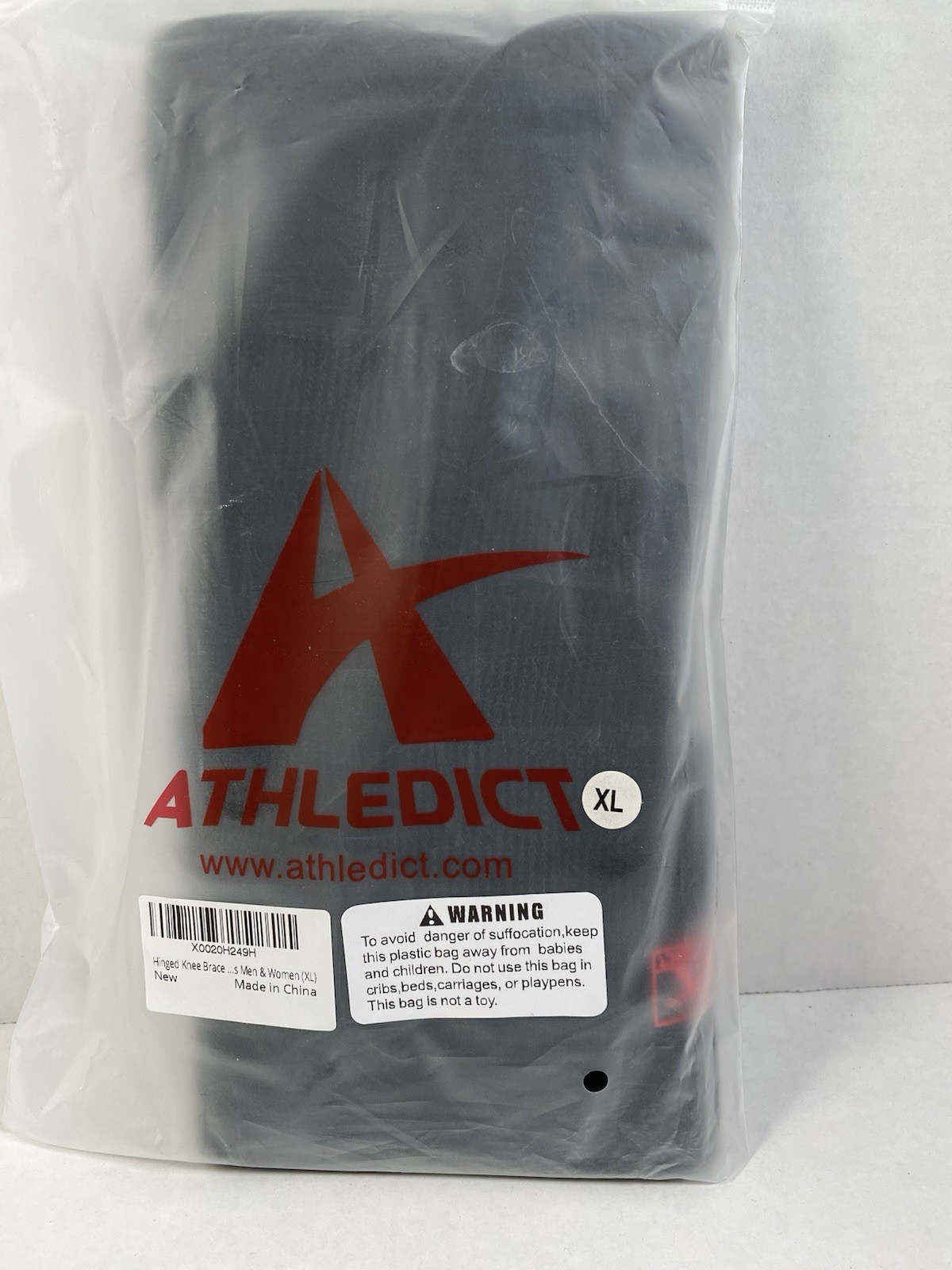 Athledic Knee Brace Compression Sleeve XXXL Black / Red