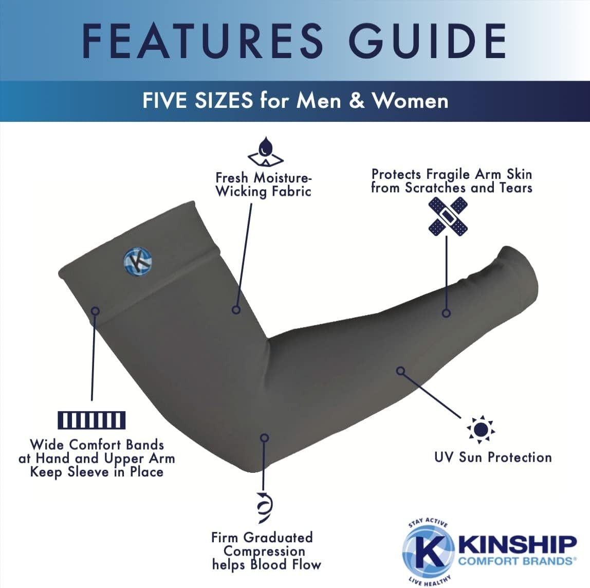 Arm Compression Sleeves for Muscle Support
