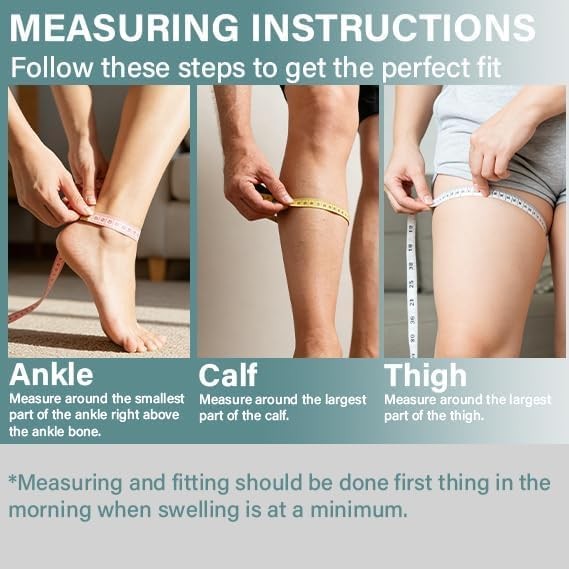 Thigh High Compression Socks Stockings Footless Leg Compression Sleeve for Wo…