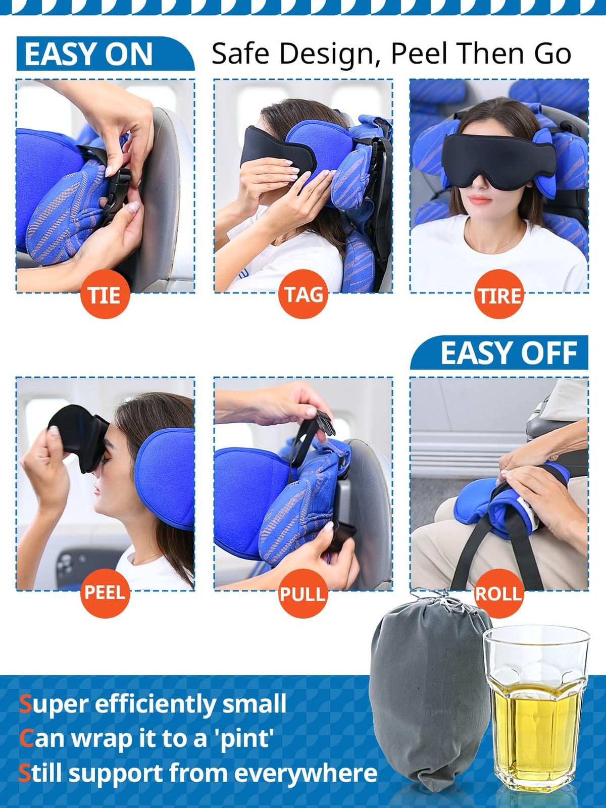 Travel Pillows for Airplanes, Airplane Pillow for Long Flight, Airp… Fast Ship