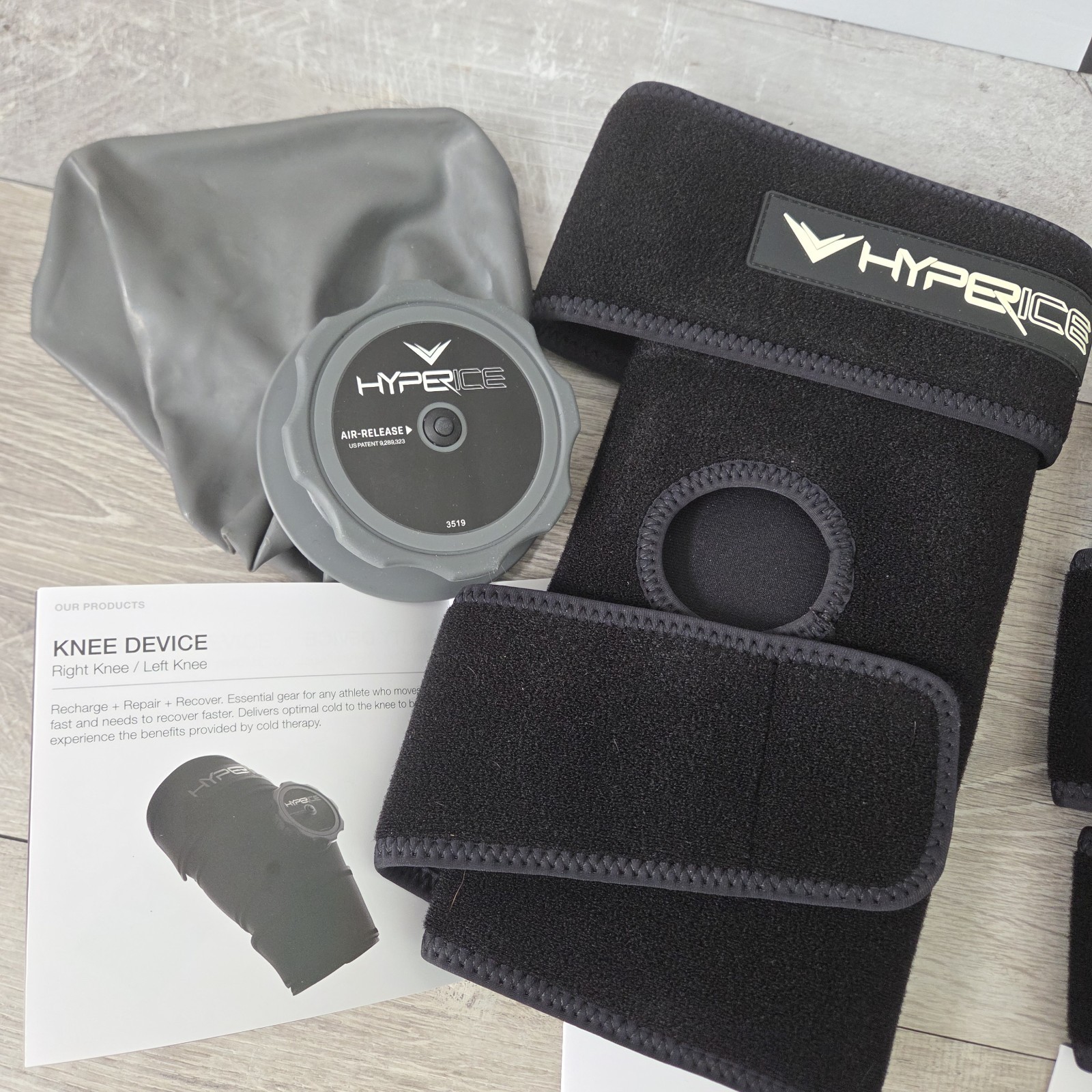 Hyperice Knee & Utility Ice Compression Therapy Wrap Bundle Open Box Left Right