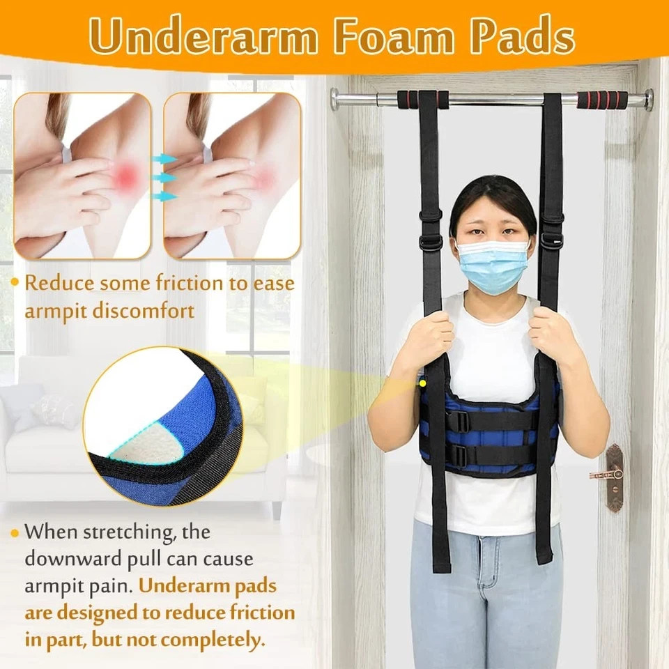 Back Stretcher, Lumbar Traction Device, Spine Decompression Belt for Pain Relief