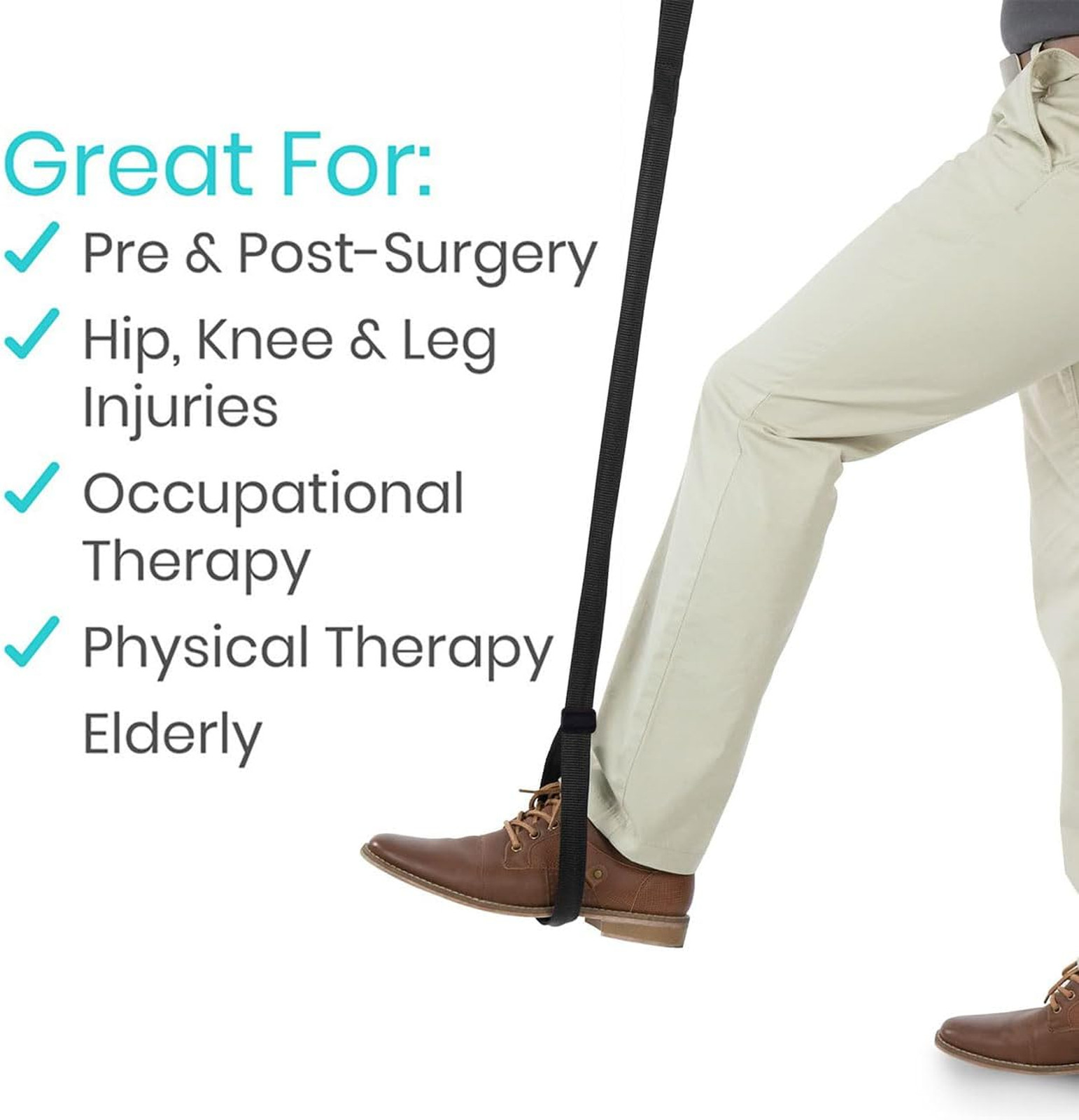 43 Inch Long Leg Lifter, Leg Lifter After Hip Replacement Knee Surgery Recovery