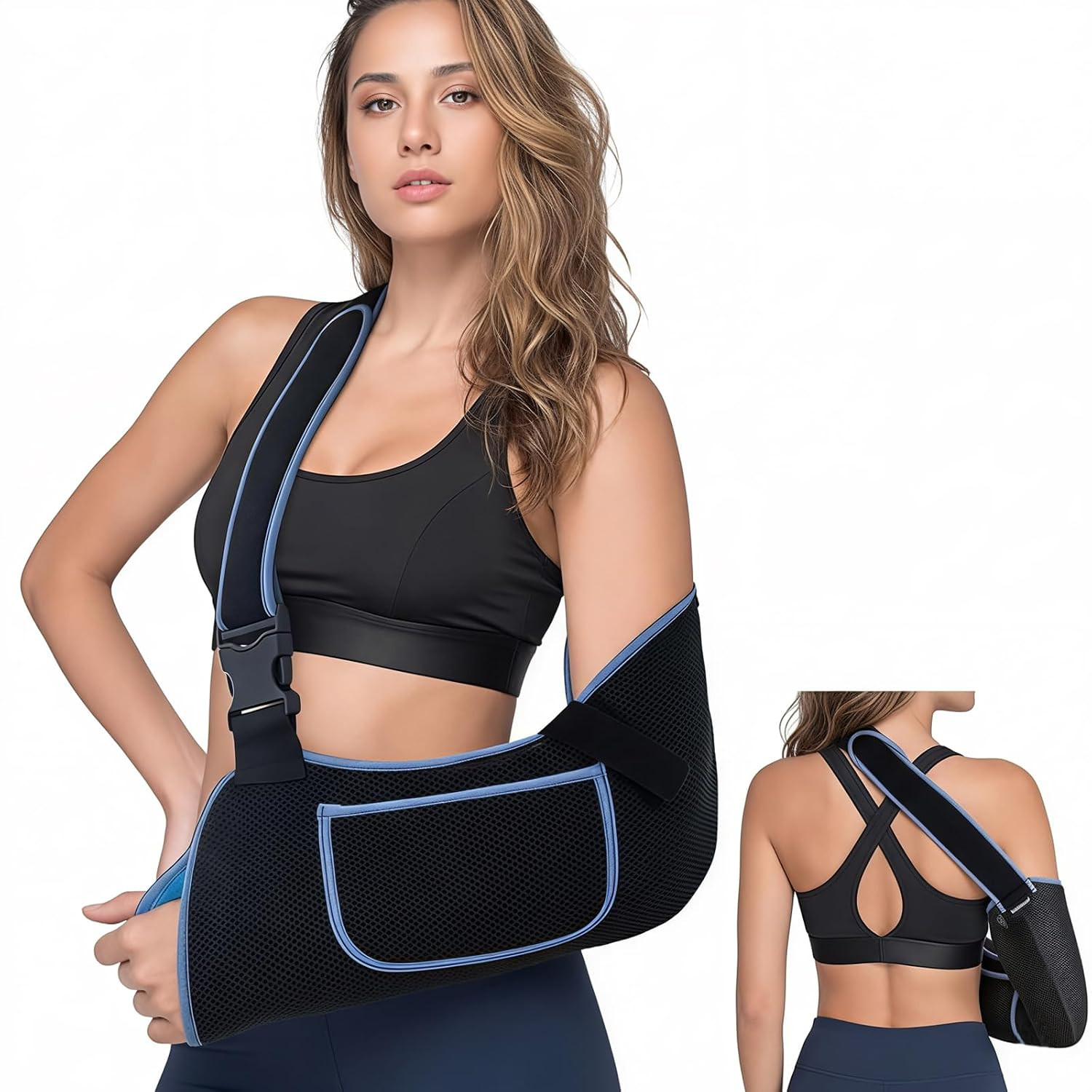 Arm Sling Shoulder Immobilizer – Rotator Cuff Support Brace,Equipped with adj…