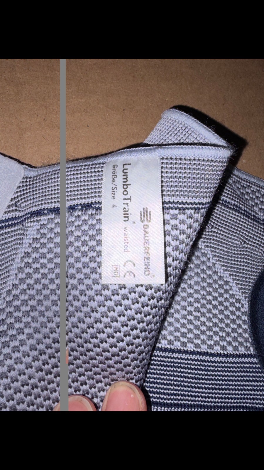 Bauerfeind LumboTrain Waisted Back Support Brace Lumbar Size 4 Never Used Gray