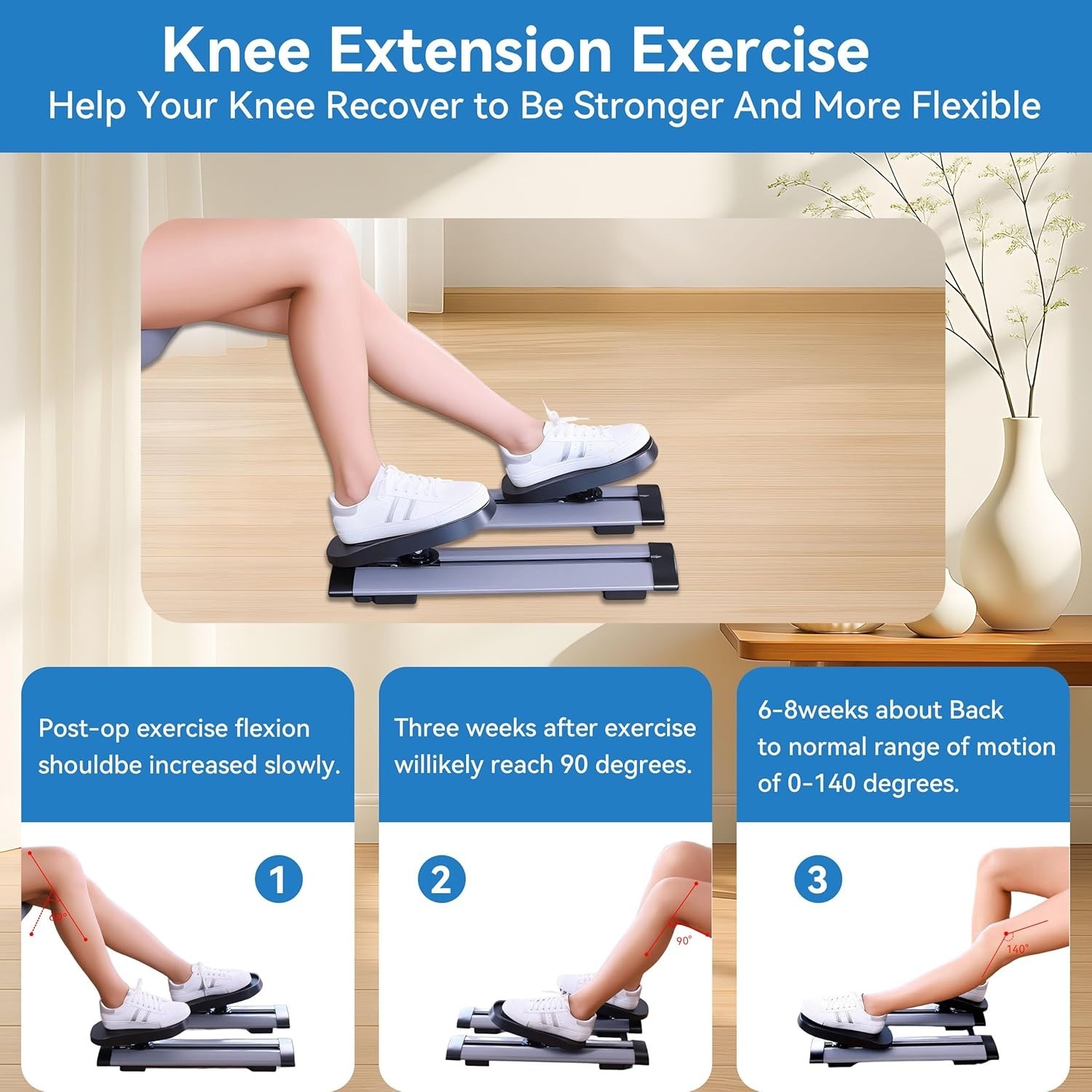 Knee Glide Physical Therapy Leg Exerciser for Knee and Hip Replacement Recovery
