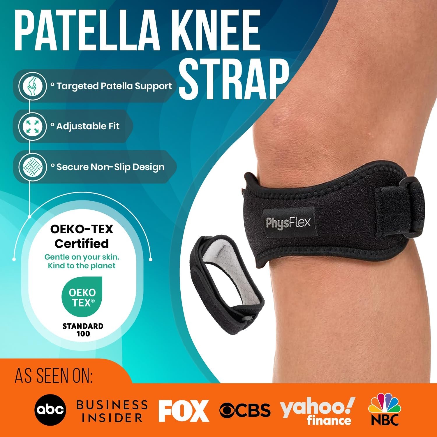 2 Pack Adjustable Patella Knee Brace – Lightweight Support for Active Adults