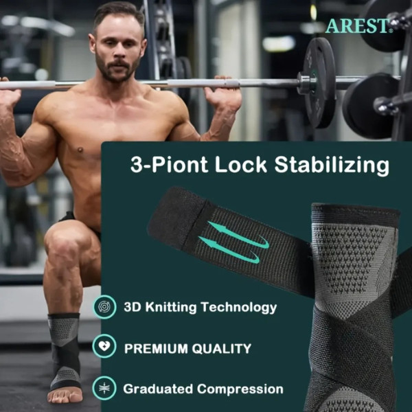 Ankle Support Brace Compression Sleeve Plantar Fasciitis Pain Relief Foot Wrap