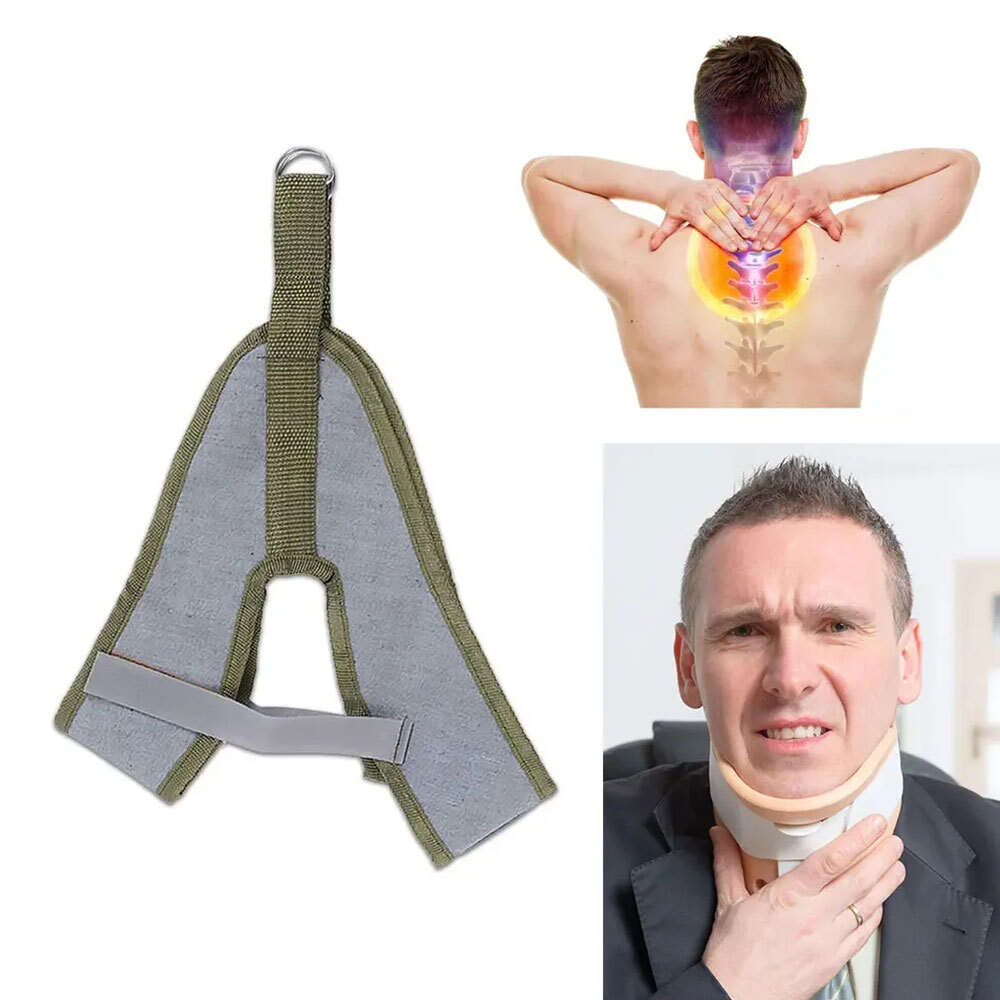 Hanging Neck Traction Kit Cushion Belt Brace Adjustable Correction Stretcher