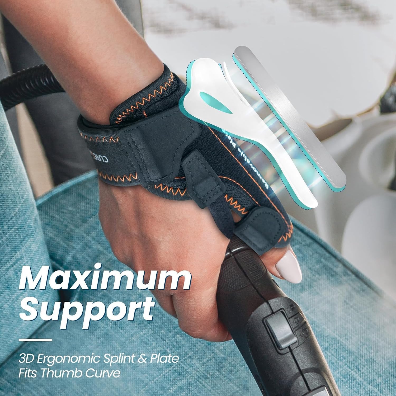 Thumb Brace, New 2 in 1 Thumb Spica Splint Right & Left Hand (M/L) | 3 Level Sta