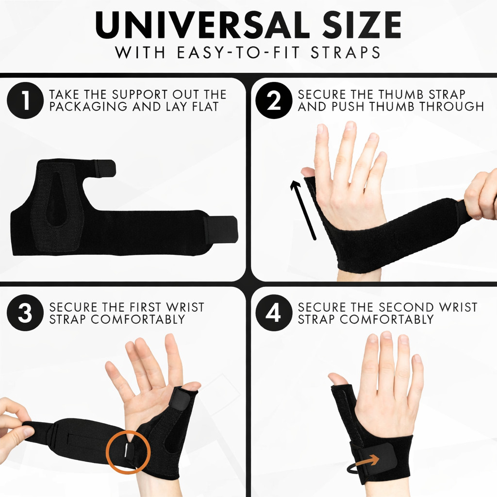 Thumb Support Spica Splint Brace – Stabiliser for Arthritis Tendonitis Pain