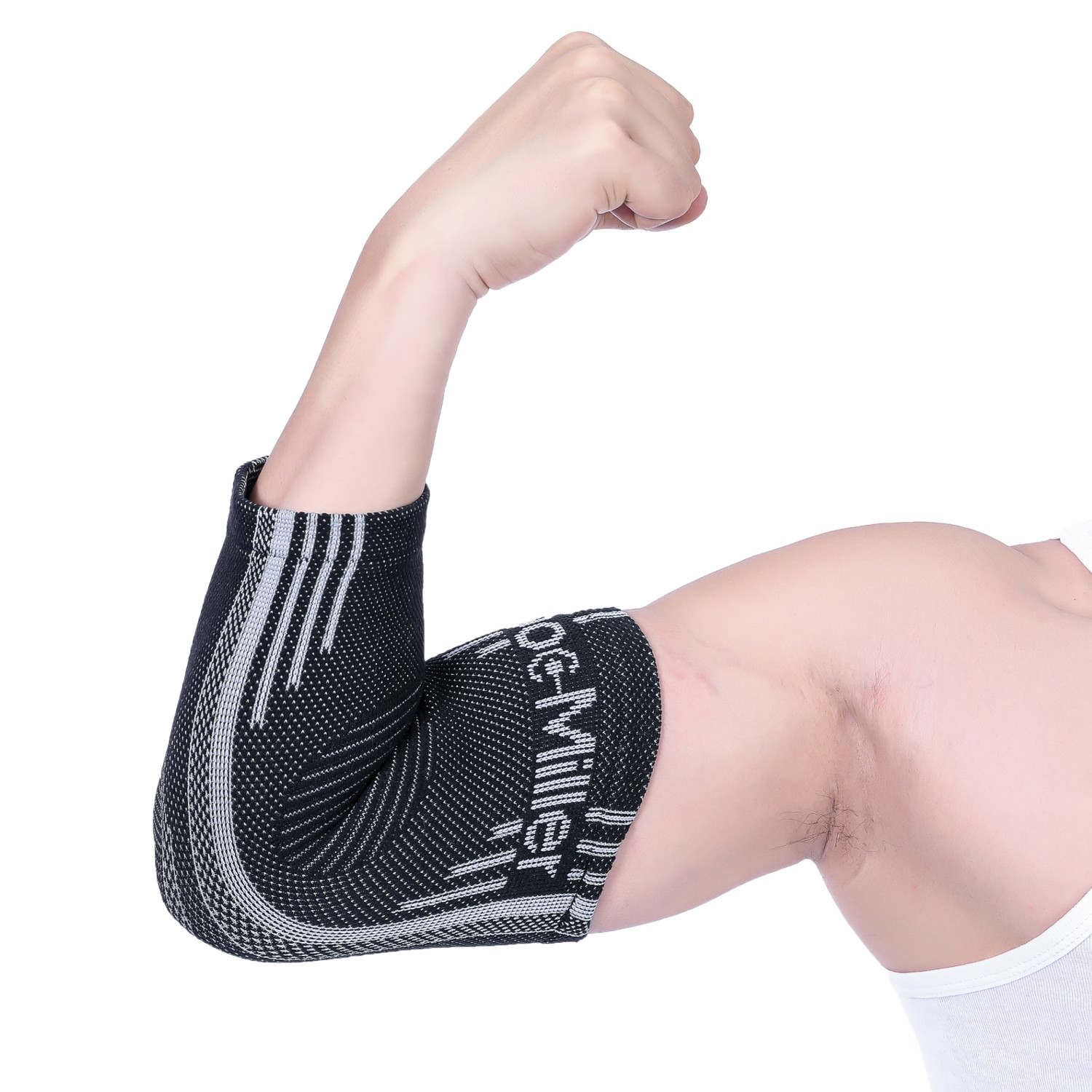 Doc Miller Elbow Compression Brace Sleeve Arm & Elbow Support Pain Relief GRAY