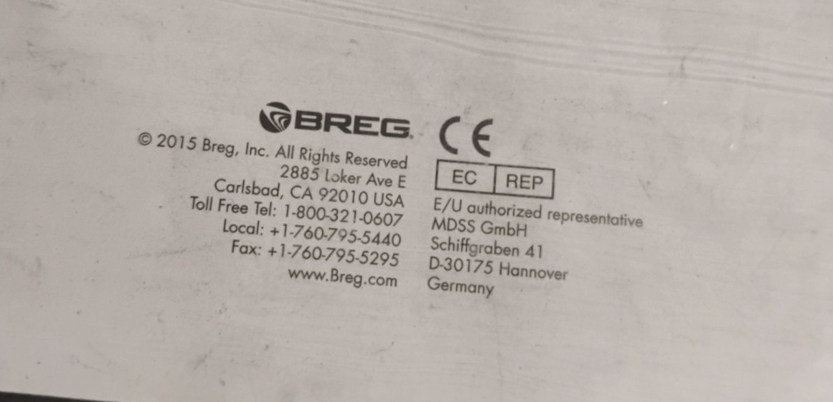 BREG Hinge Stop Z-13 Dynamic Knee Brace Hardware ONLY AW-CP020312 w/Manual