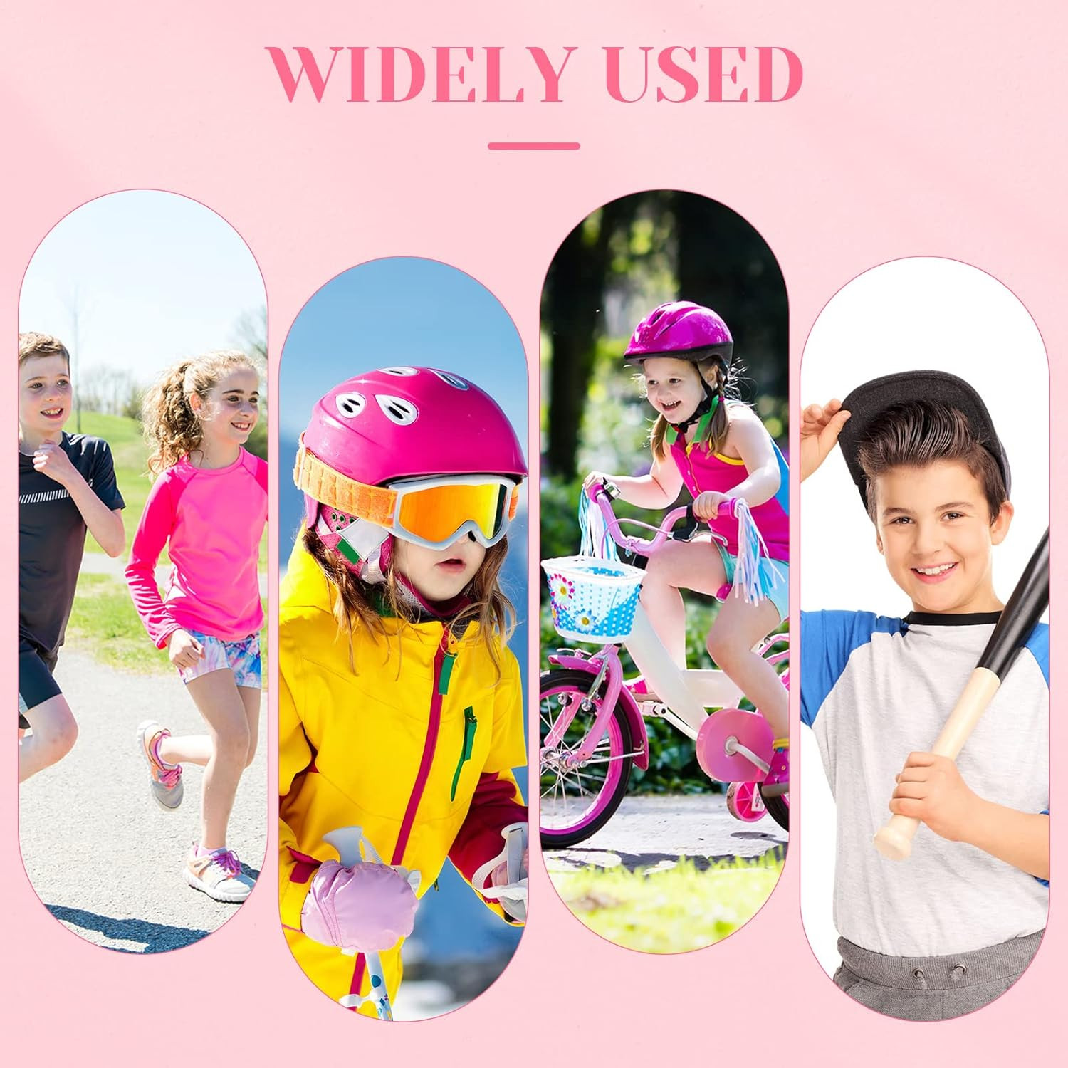 4 Pieces/ 2 Pair Kids Ankle Support Brace Elastic Kids Compression Socks Knitted