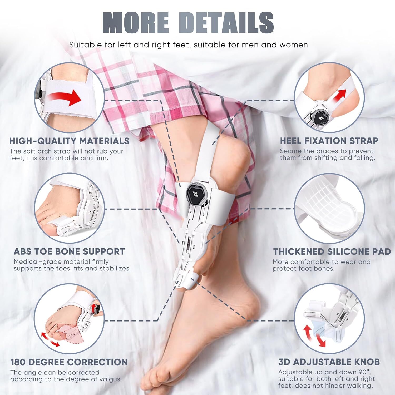 Toe Separator Hallux Valgus Bunion Corrector Orthotics Adjuster Correction Sport