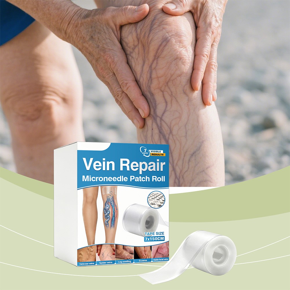 Vein Repair Patch Microneedle Roll Natural Post-Work Massaging Leg Skin Patches