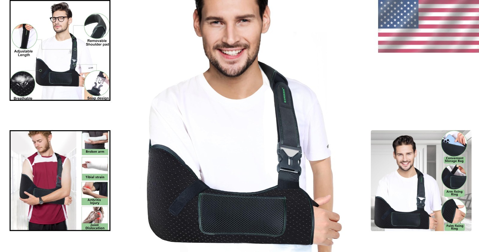 Comfort-Focused Arm Sling with Anti-Slip Design – Perfect for Rehab & Support