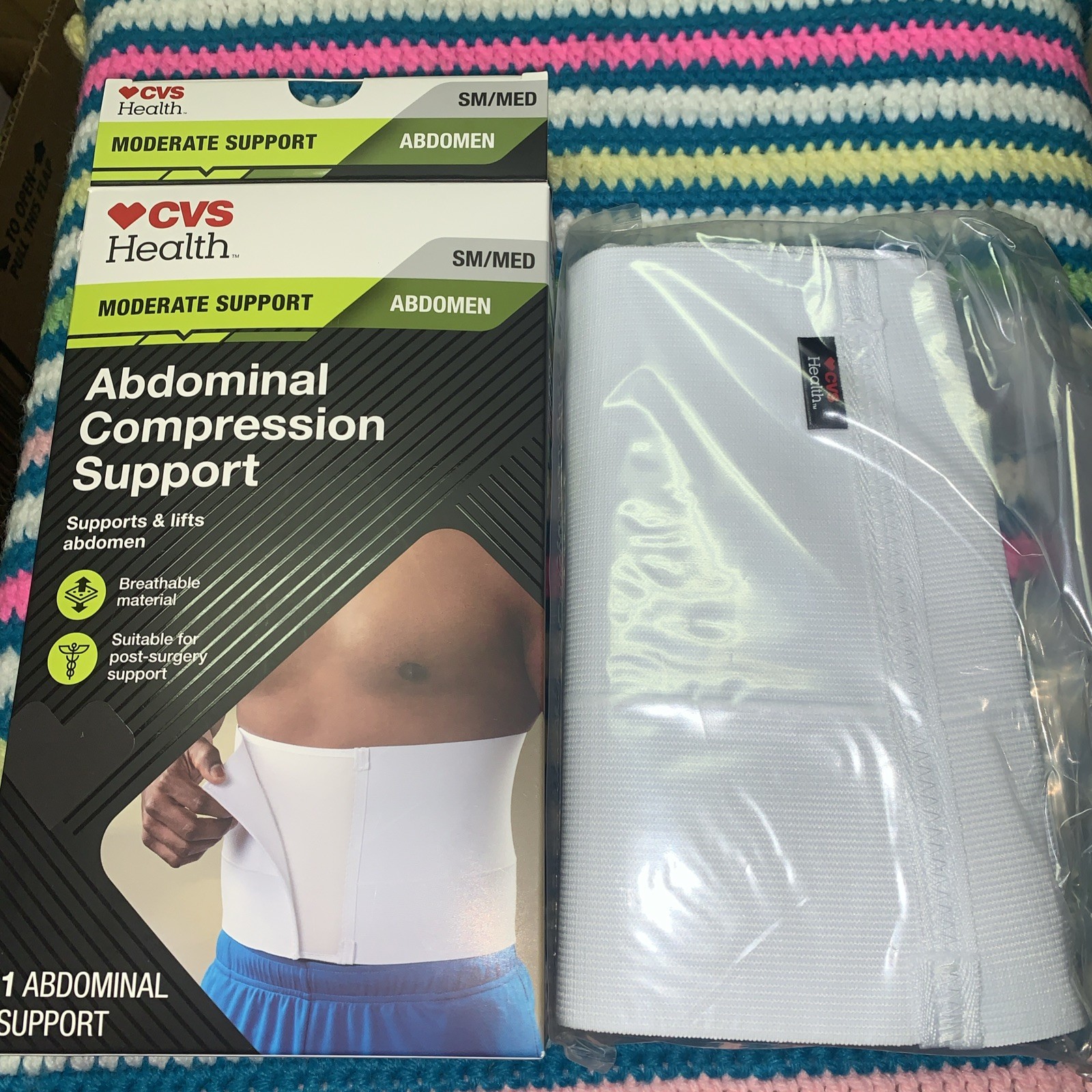 CVS Health abdominal compression support, Moderate Support Size SM/MED