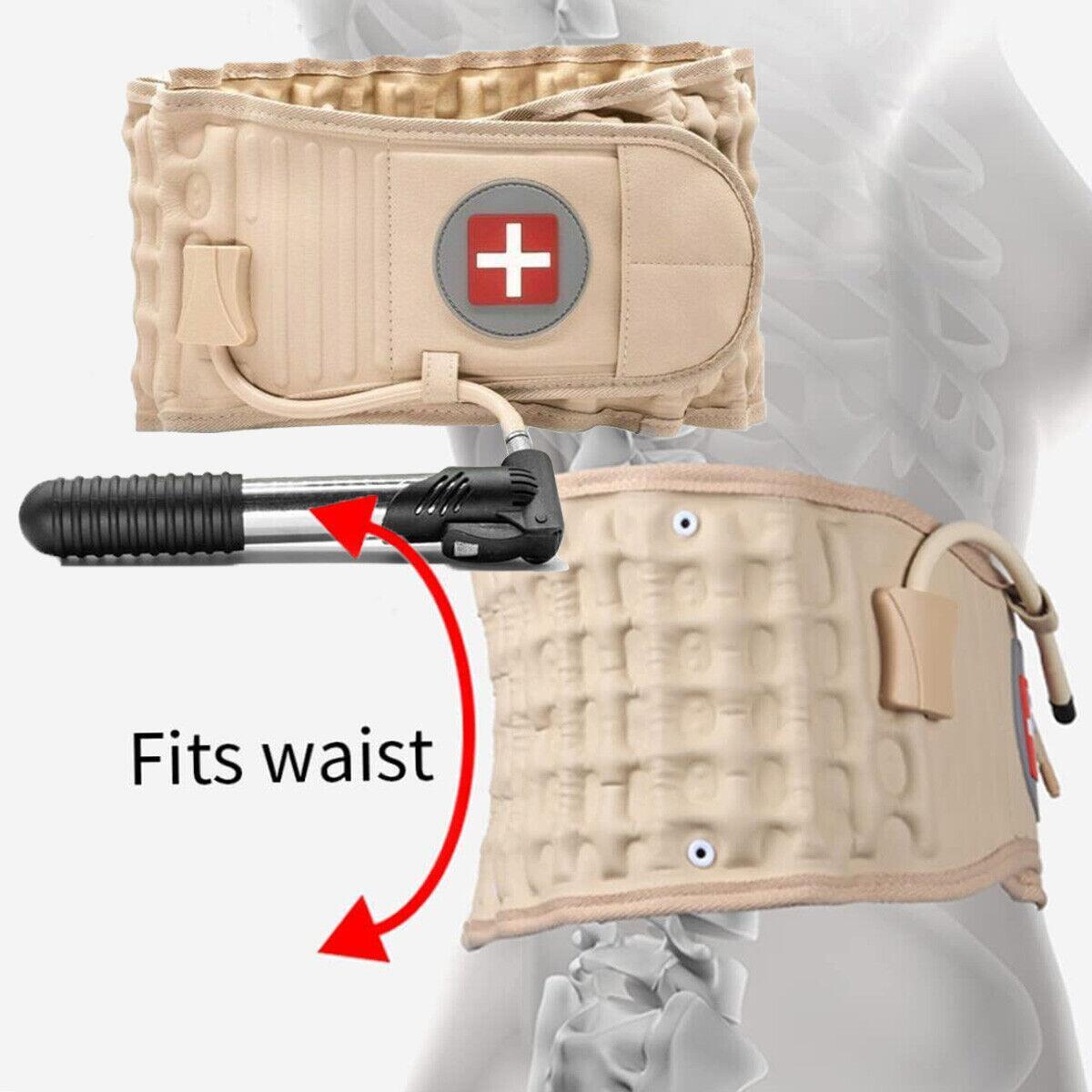 Decompression Belt Back Brace Lumbar Support Spinal Air Traction Extender USA
