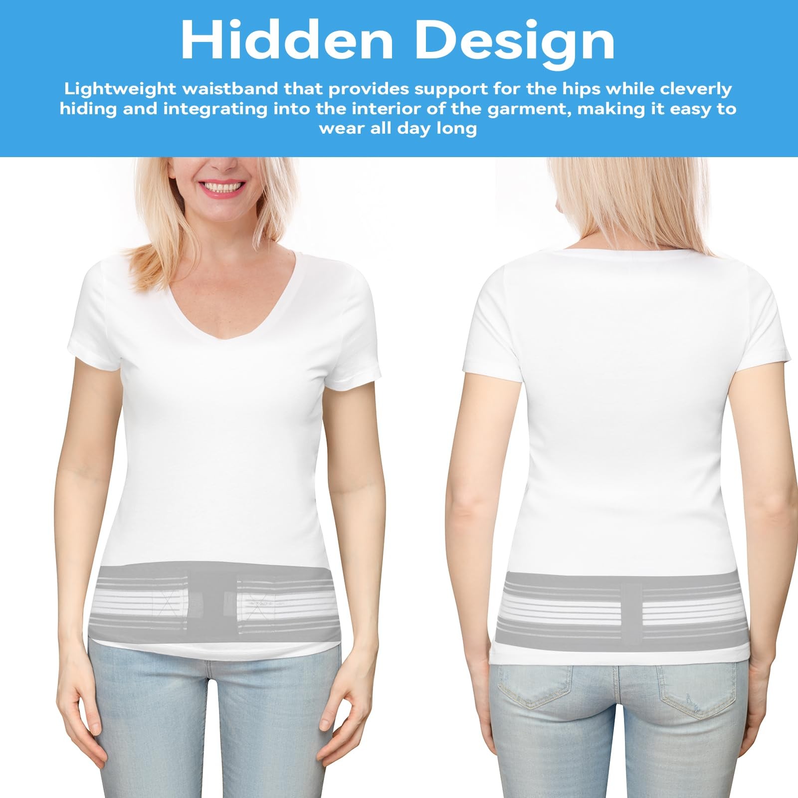 Waist Belt Sacroiliac Hip Belt, Lumbar Support Sciatica Pain Relief, Sacroili…