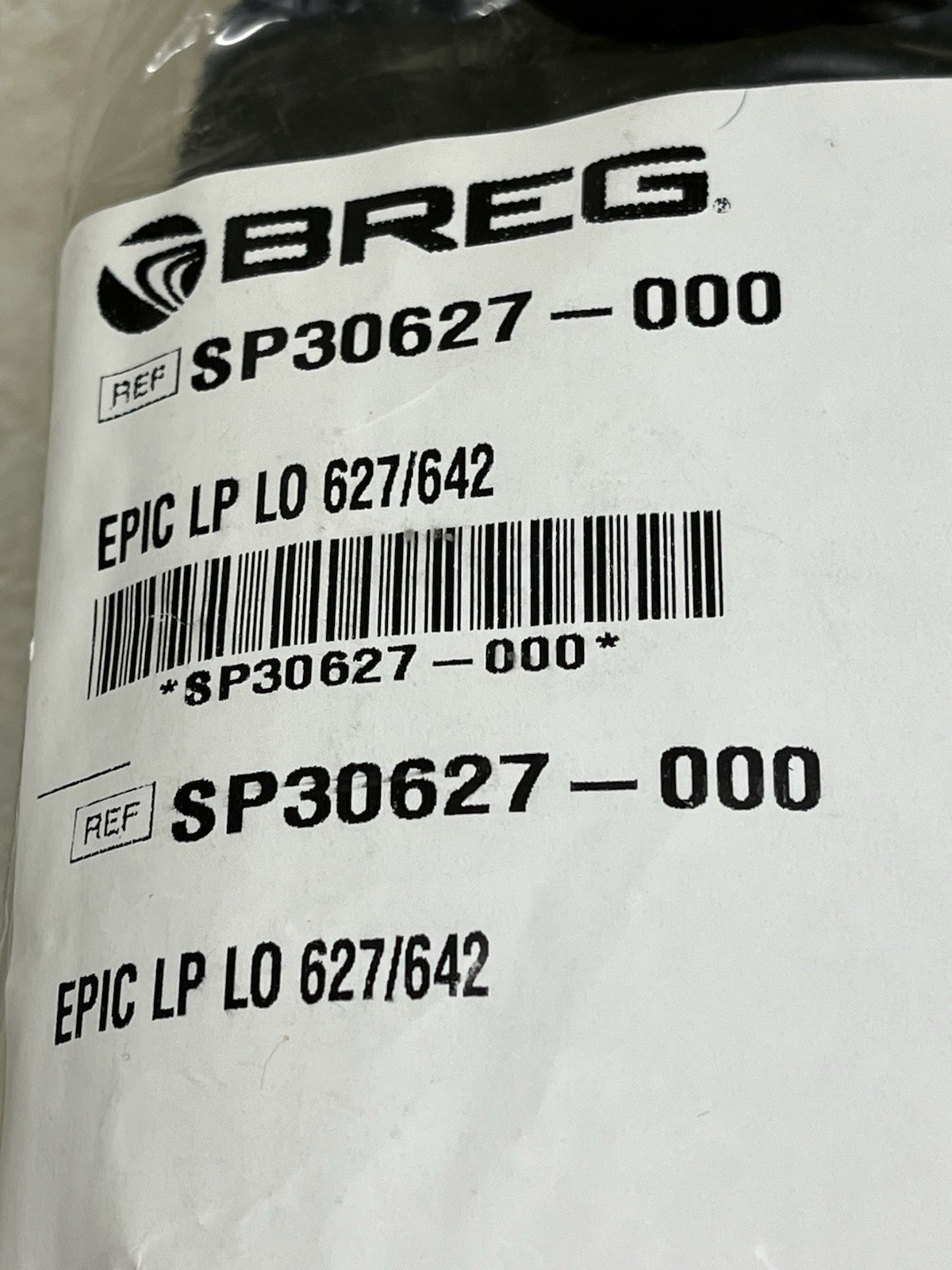 Breg Epic LP LO 627/642 Back Brace Black New Sealed SP30627 – 000