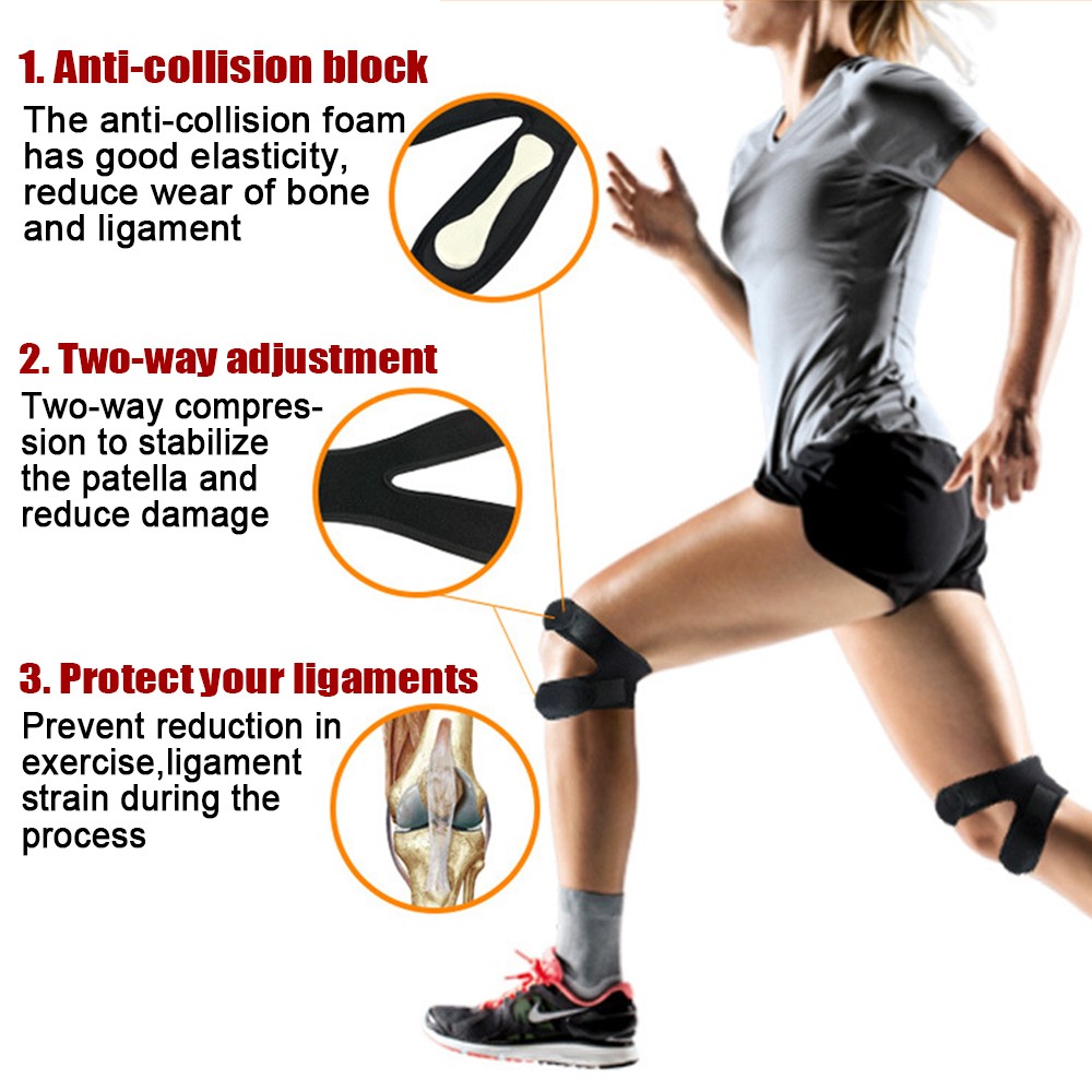 Knee Strap Adjustable Patella Support Neoprene Running Basketball Pain Relief