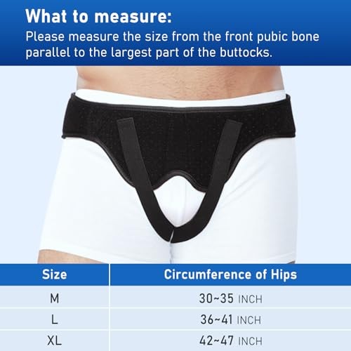 Laway Hernia Belt for Men & Women – 2 Removable Compression Pads for Large
