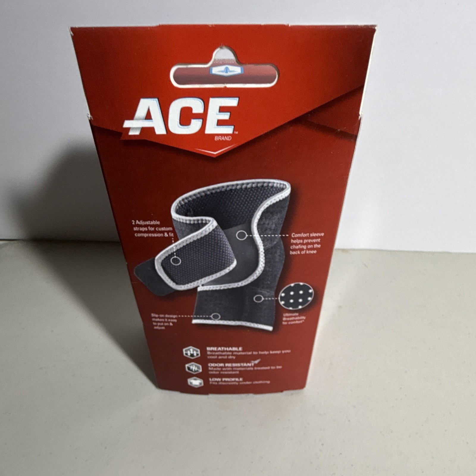 ACE Adjustable Compression Knee Support Brace Neoprene Blend Black 207247