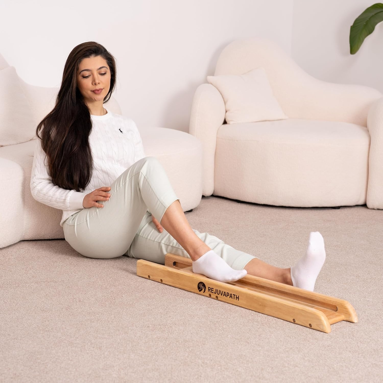 Portable Oak Slide Board – Knee & Hip Rehabilitation for Post-Surgery Recovery