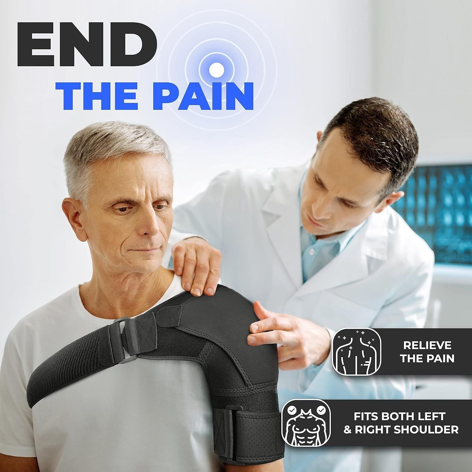 POAGL Shoulder Brace for Men Both Left and Right Arm | Pain Relief Torn Rotator