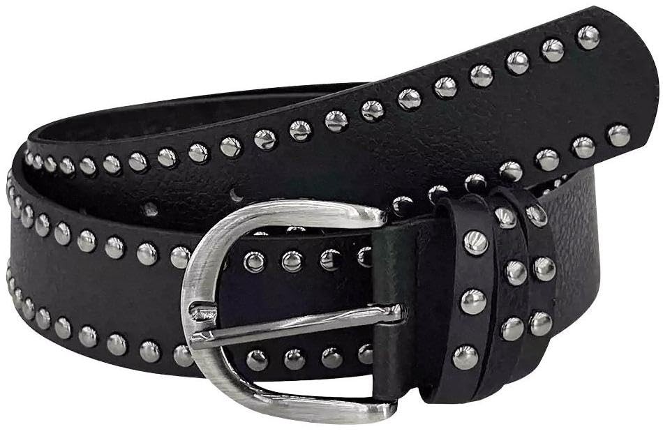 Western-Cowboy-Leather-Belts for Fit for waistline 27 – 39 inches Black-115