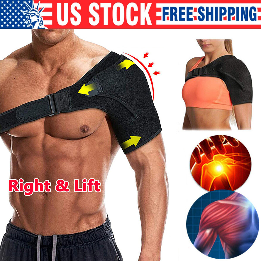 Shoulder Brace Support Compression Sleeve Torn Rotator Cuff Joint Relief AC Pain