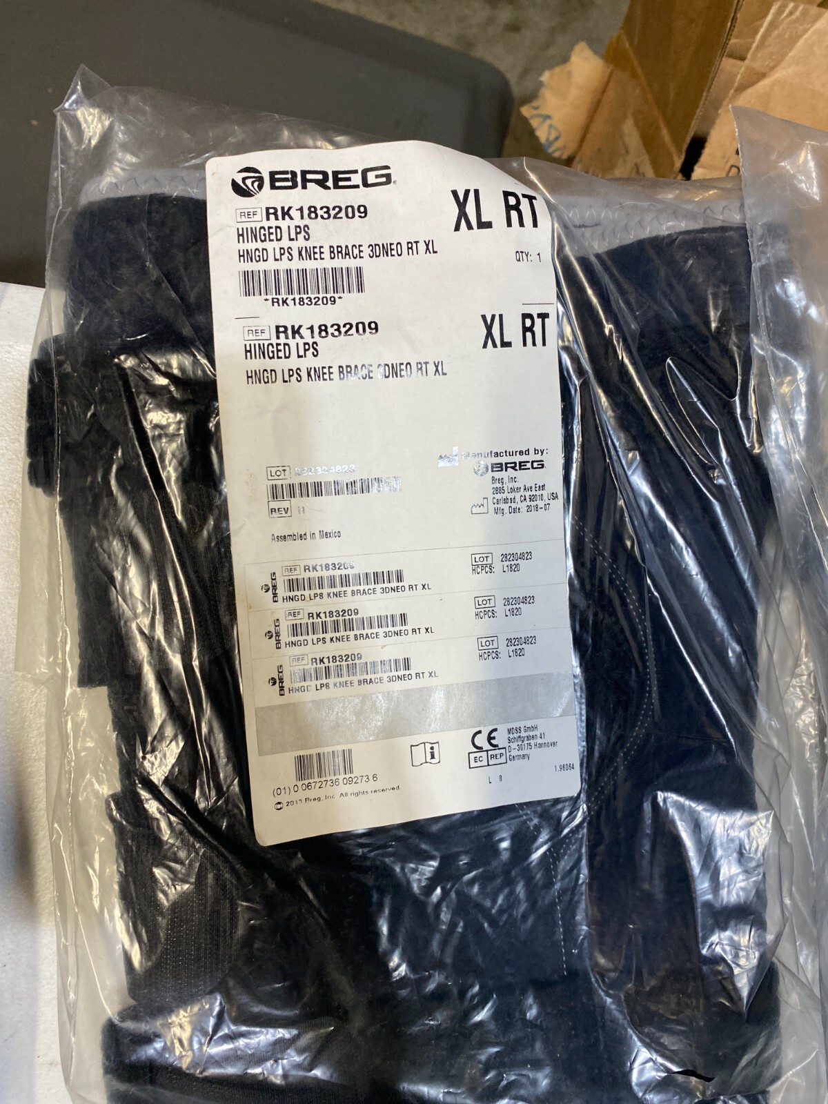 Breg Bledsoe- RK183209 – Hinged LPS Knee Brace, 3D Neoprene, RT XL