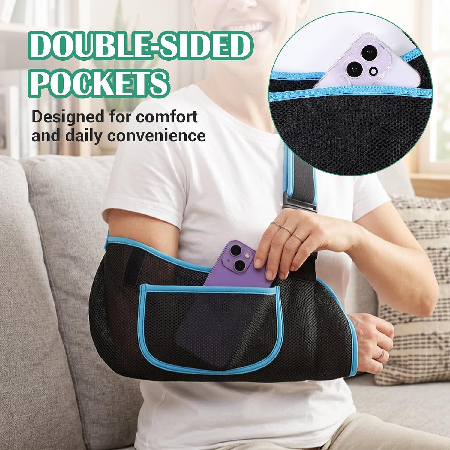 Arm Sling Shoulder Immobilizer, Adjustable Rotator Cuff Support Brace, Should…