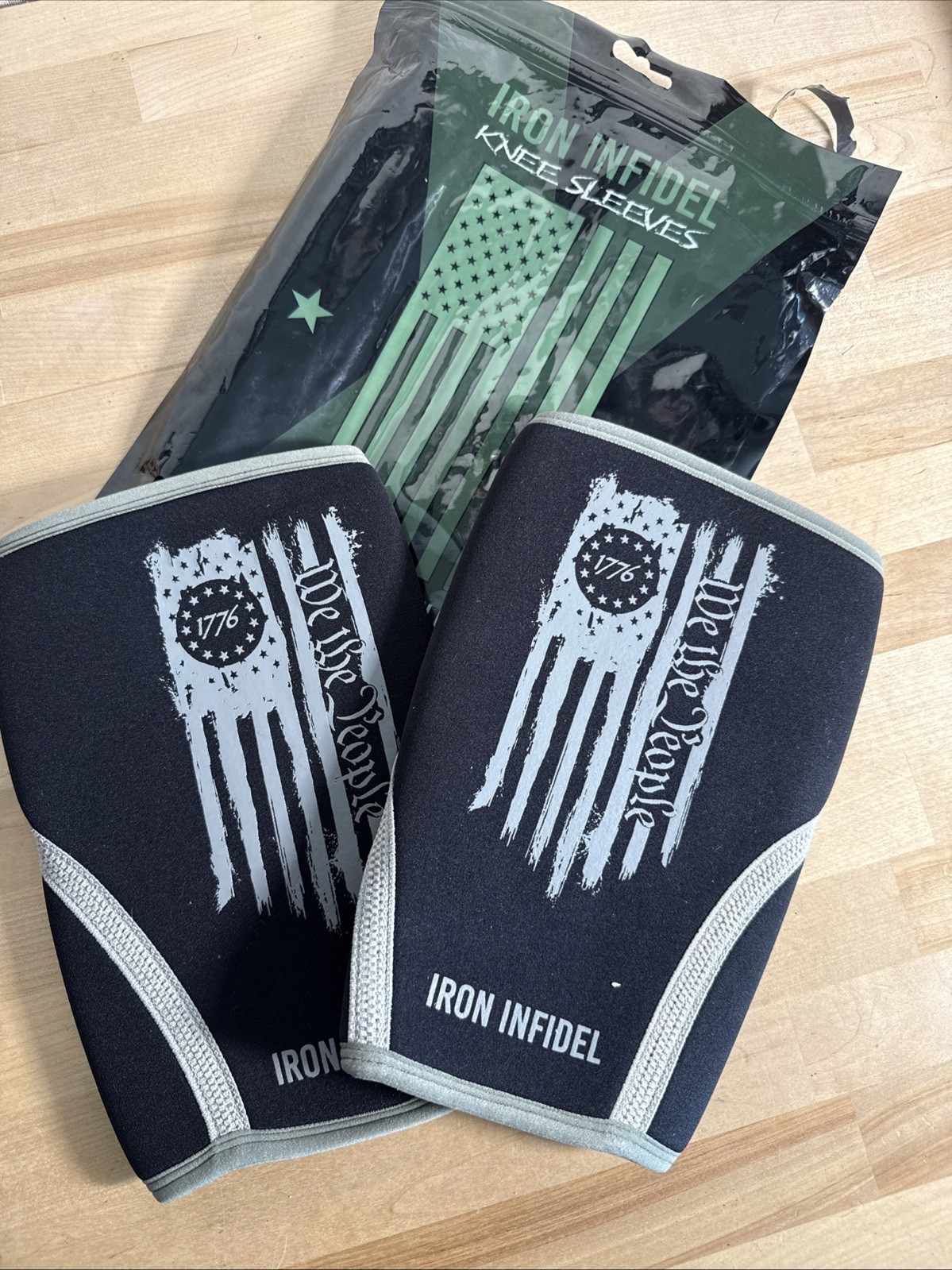 Knee Sleeves for Weightlifting & Powerlifting (7mm Pair) For Men & Women Sz L