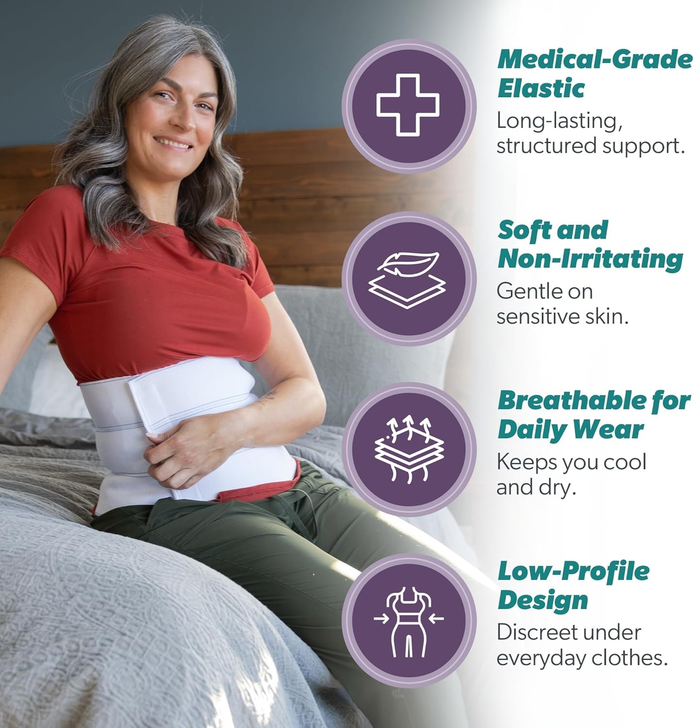 Medical Abdominal Stomach Binder – XXL Belly Band Compression for Diastasis