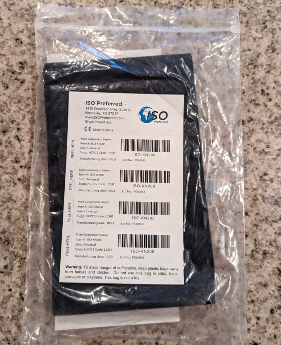 ISO Preferred Knee Suspension Sleeve NEW In Package KN208