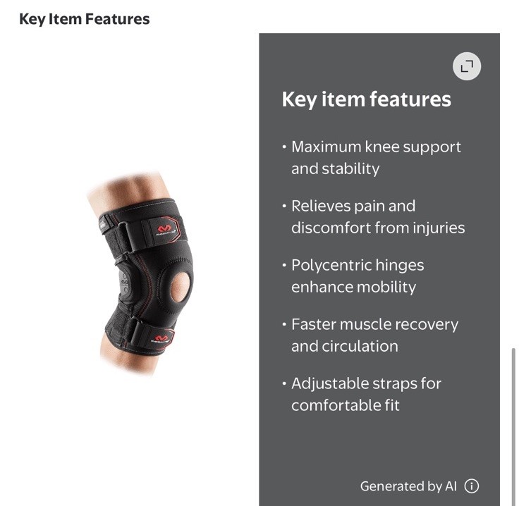 NEW McDavid MD429 Maximum Support Polycentric Hinges KneeBrace, Black, Adult L