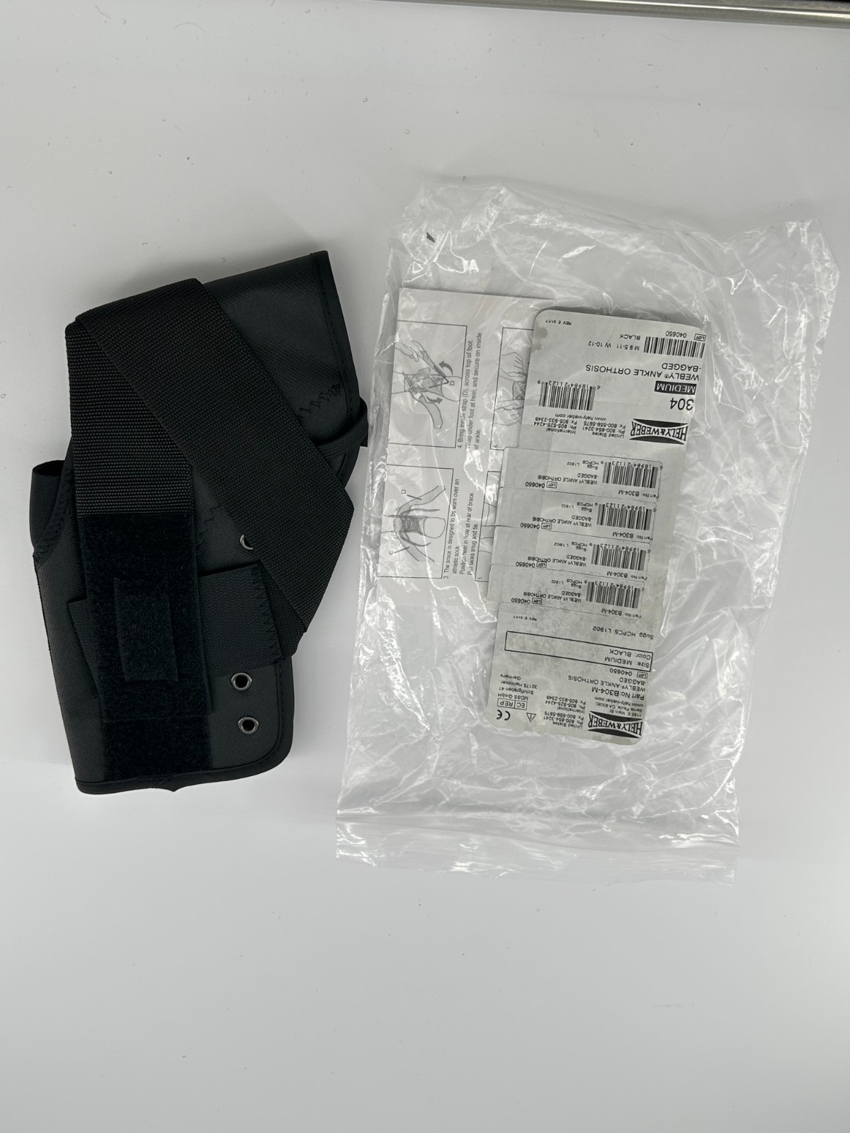 NEW Hely & Weber 304 Webly Ankle Orthosis Brace, Black – Size Medium