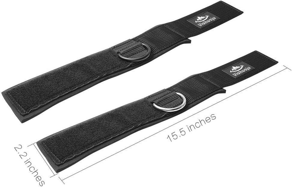 Neoprene Ankle and Wrist Cuffs with D-Ring – Ideal for Glute and Legs Training