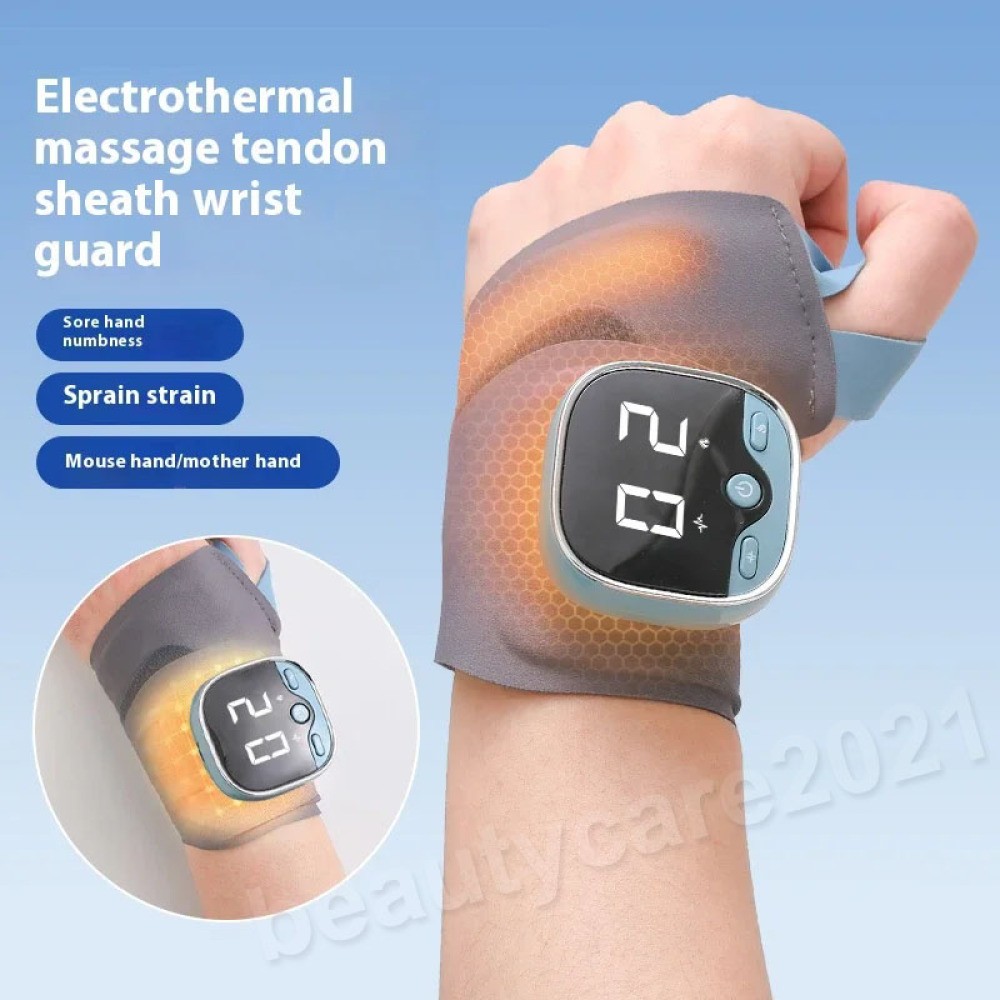 Cordless Hand Wrist Massager Pain Relief with 5 Heat Levels & 3 Vibration Modes