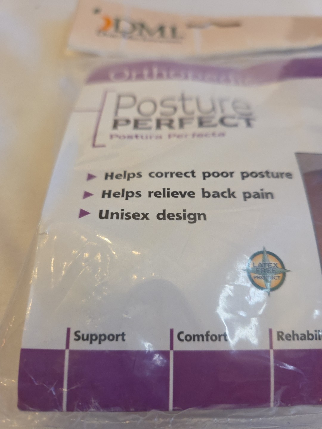 DMI Duro Med Industries Posture Perfect New! SEALED Package One Size Fits Most