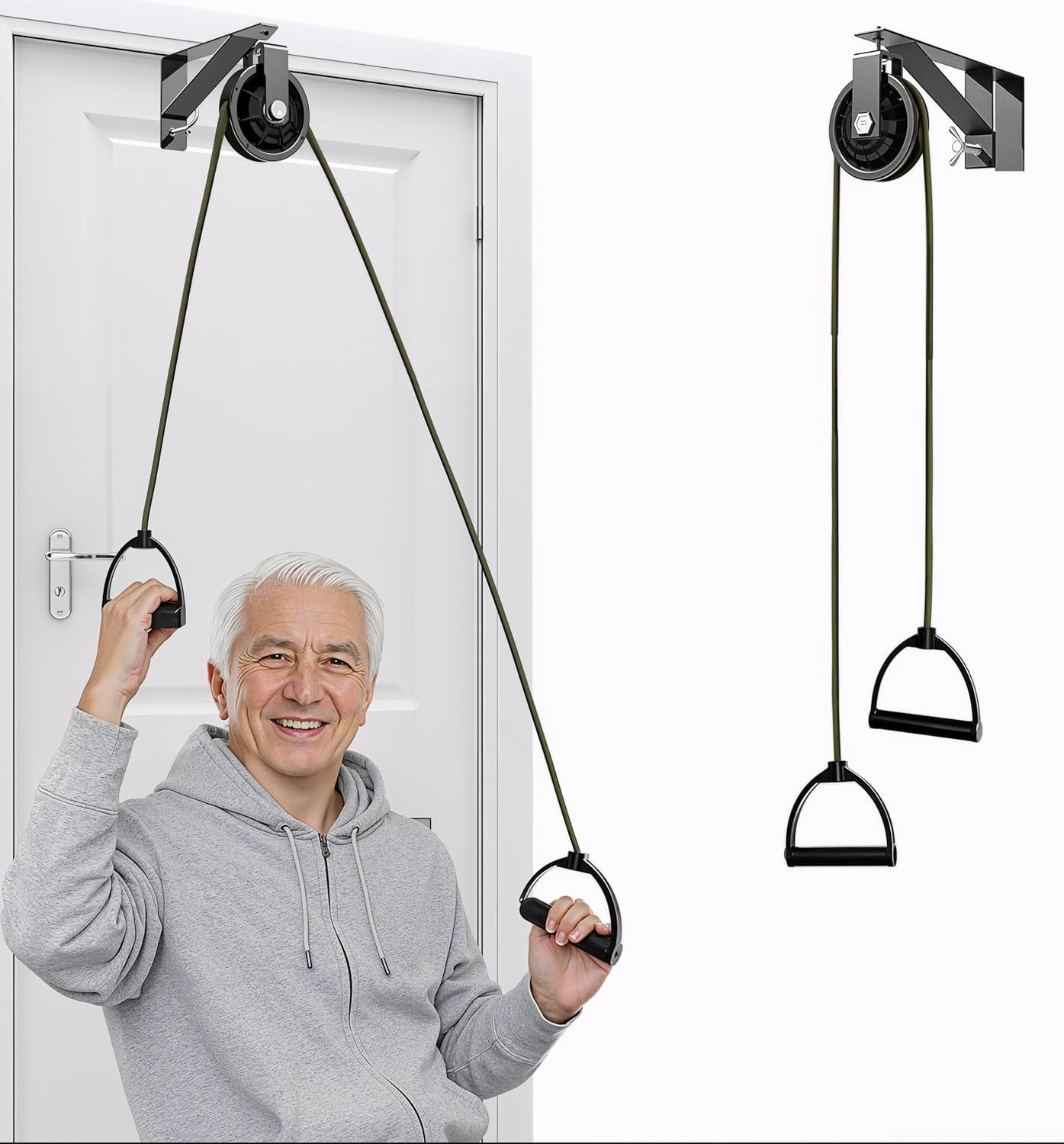 Shoulder Pulley for Physical Therapy with Fixed Metal Bracket, Shoulder Pulley o