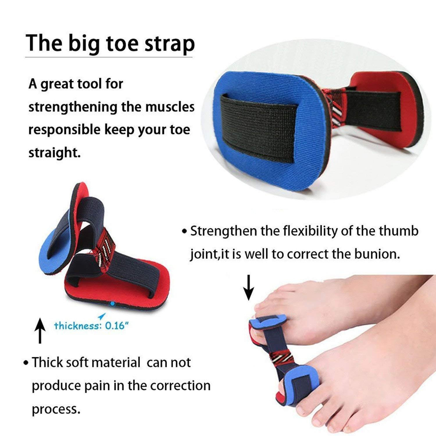 Bunion Corrector Splint Cushions Orthopedic Toe Separator Support Splint Turf…