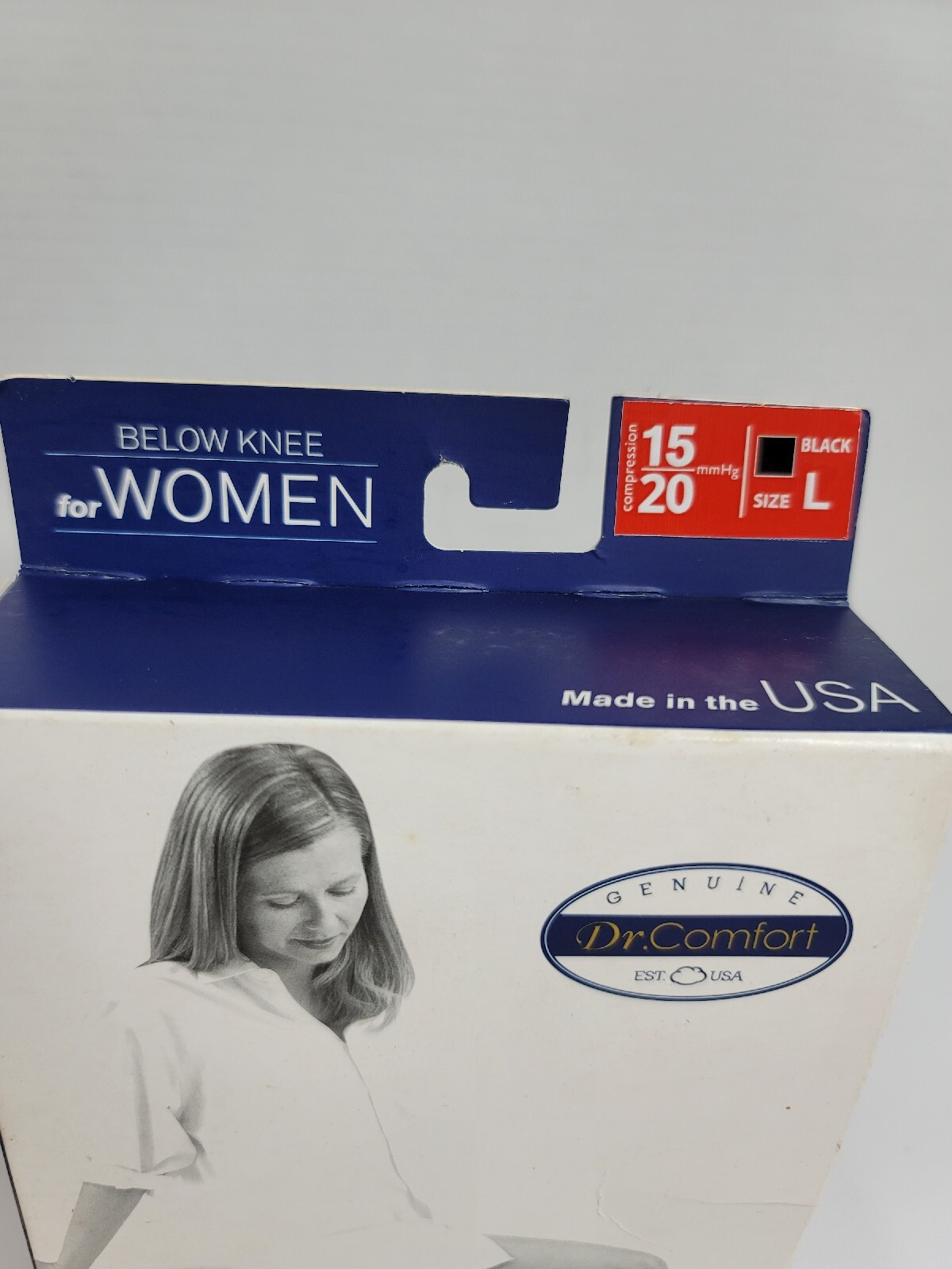 Dr Comfort Select Sheer Compression Stockings Below Knee for Women L Black New