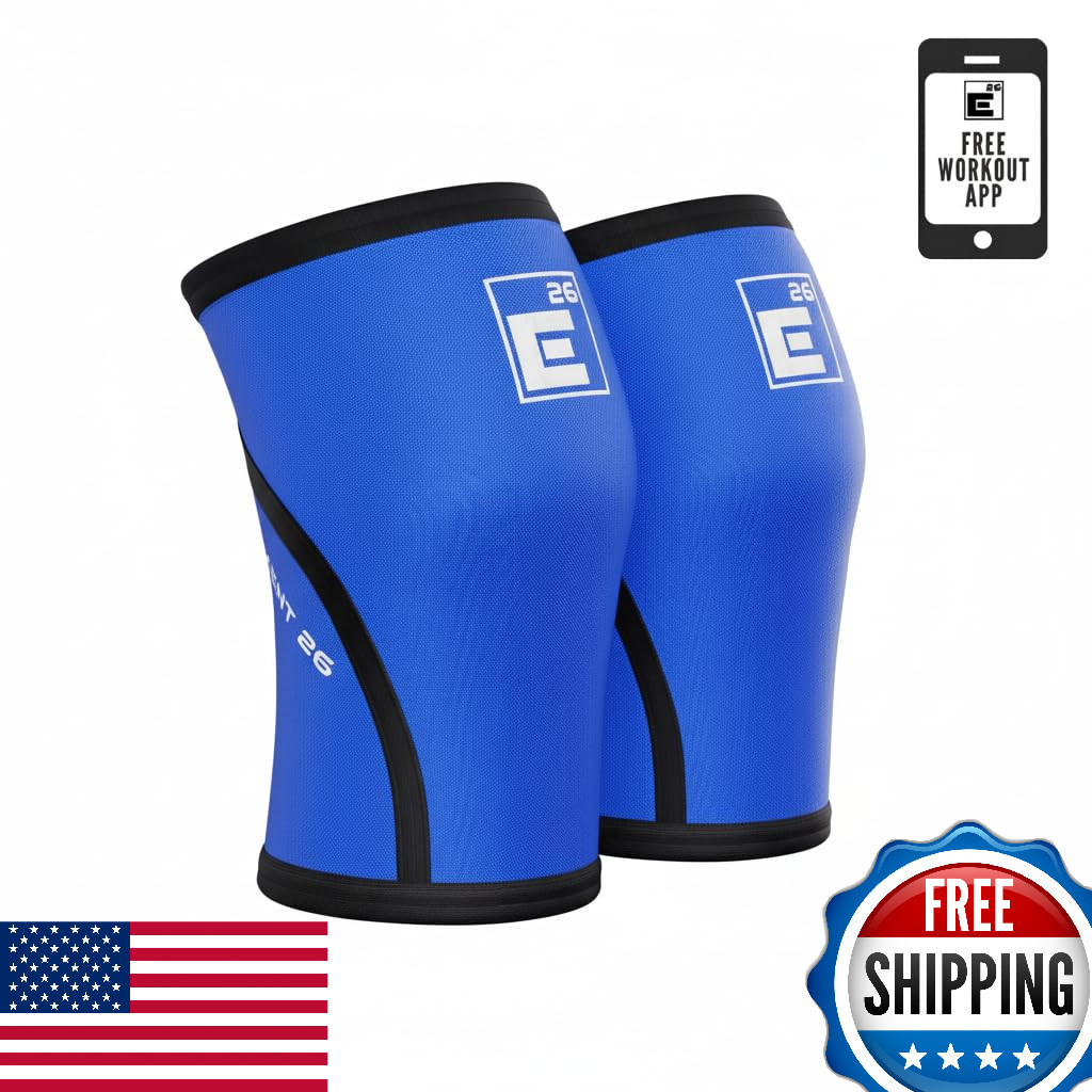 Element 26 6mm Neoprene Knee Sleeves Pair for Weightlifting & Compression Mobili
