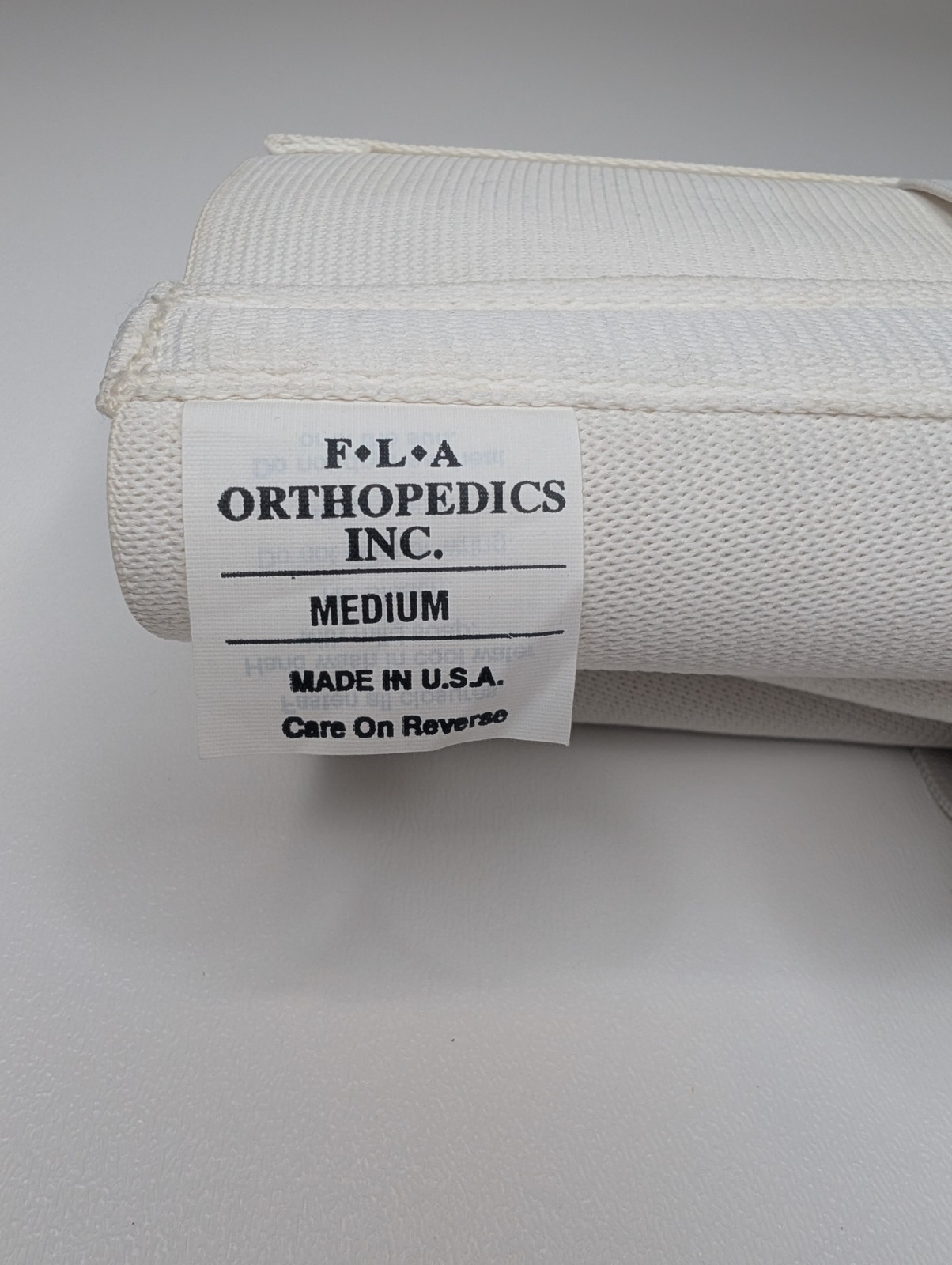 Lumbar Sacral Back Support 10″ FLA Orthopedics Medium Fits Hips 33-36″ White