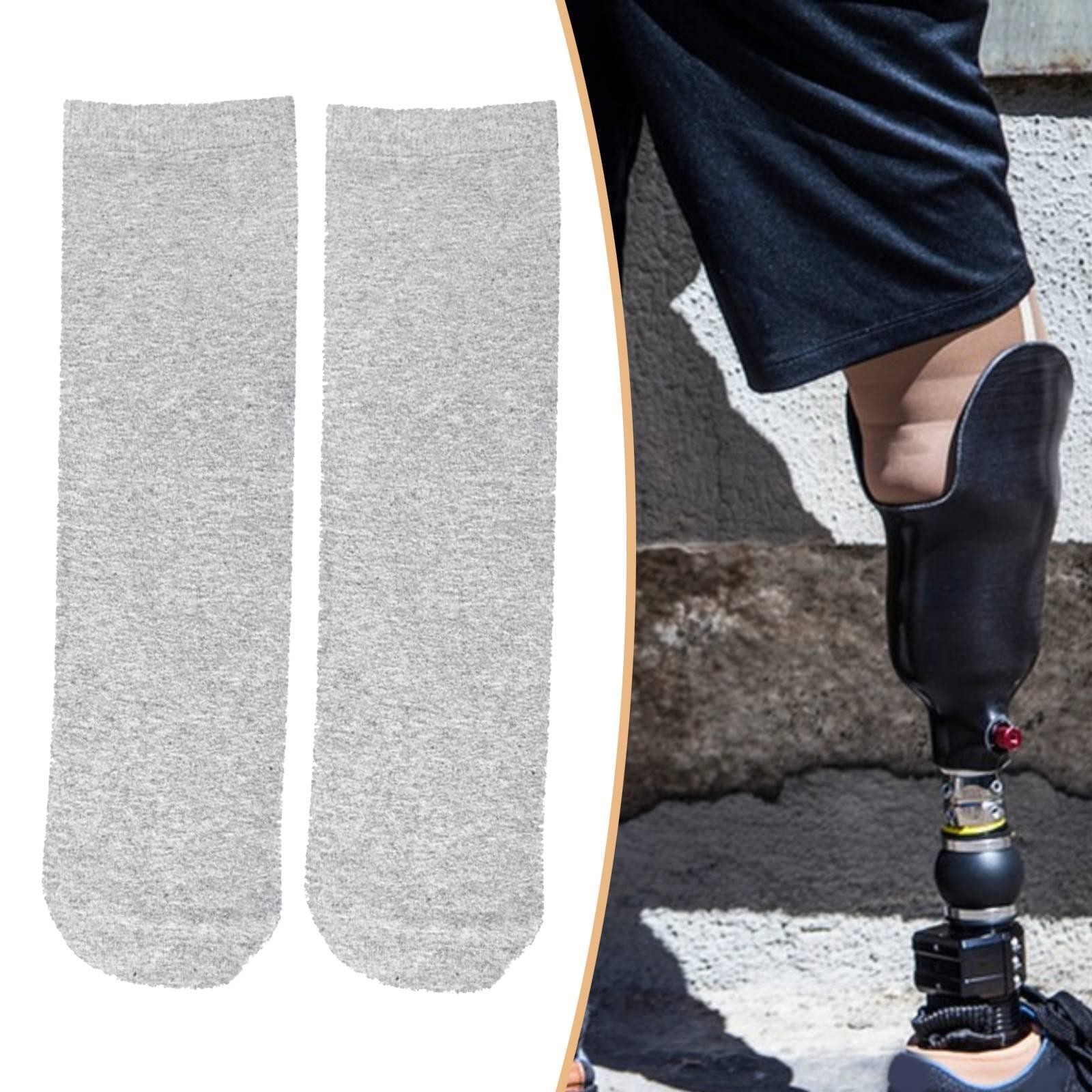 2 Pieces Amputee Socks Convenient for below The Knee Amputees Soft Elastic